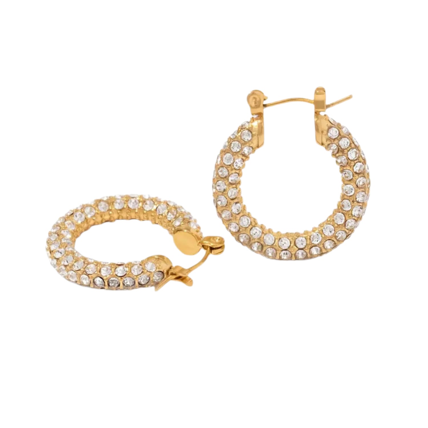 Clara Crystal Hoop Earrings