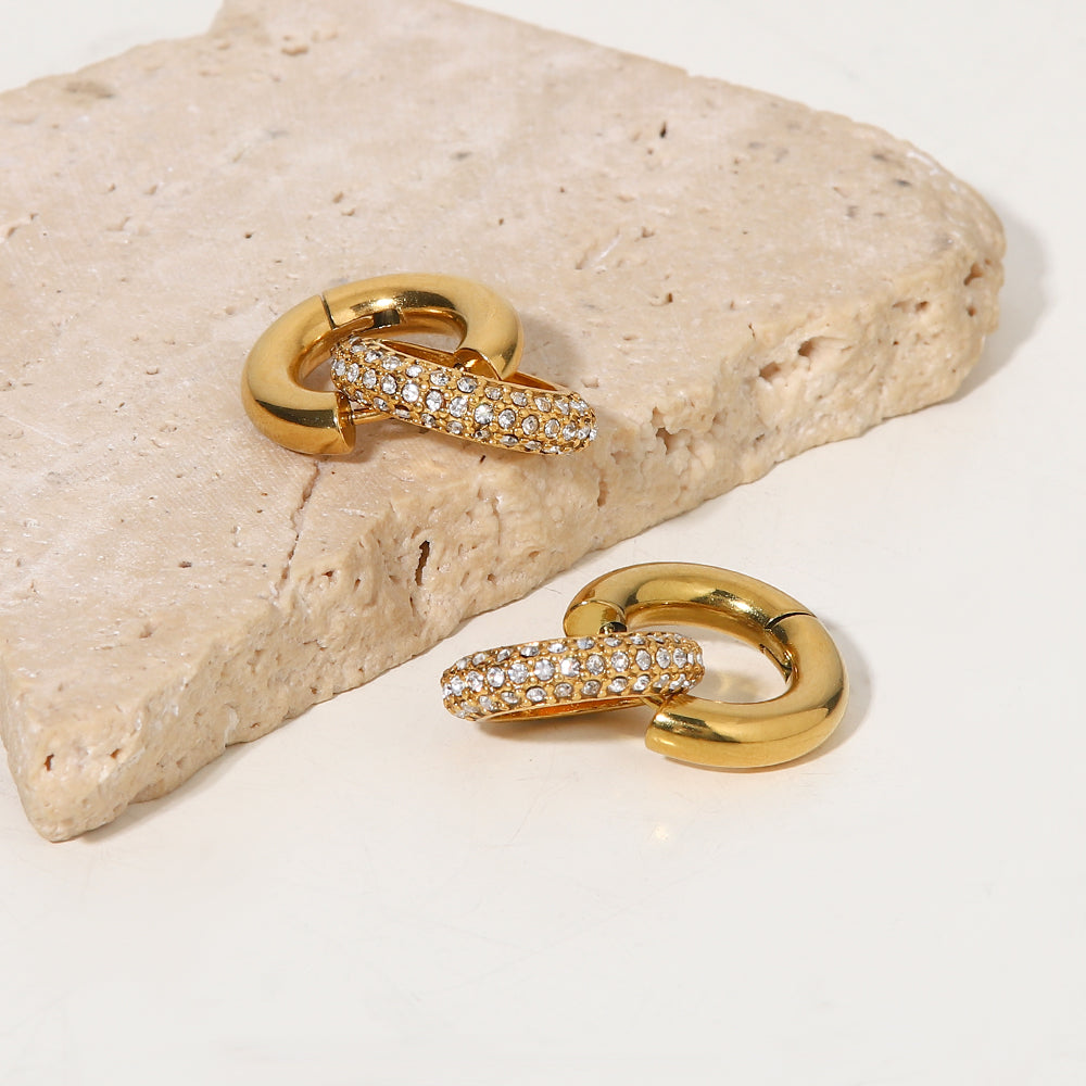 Clara Crystal Double Hoop Earrings