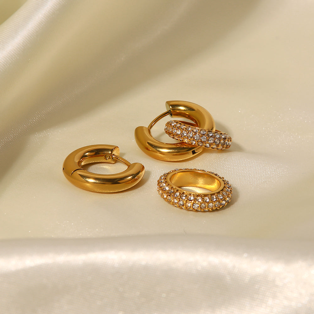 Clara Crystal Double Hoop Earrings