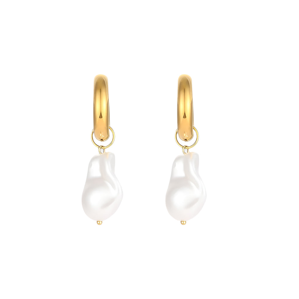 Elise Baroque Pearl Hoops