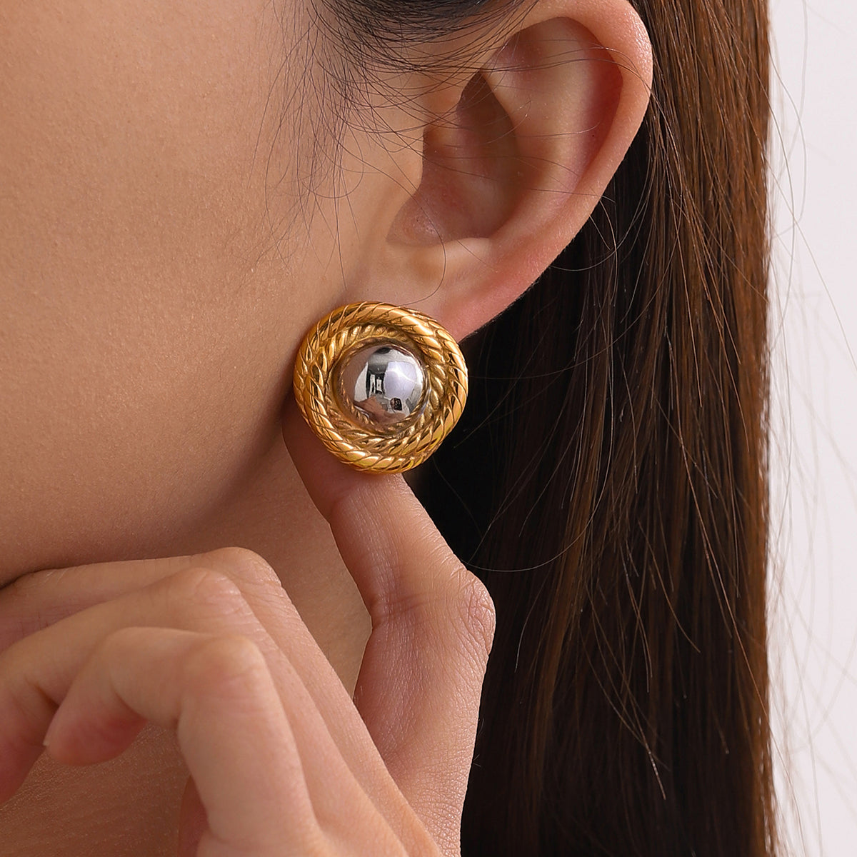 Celine Twist Sphere Earrings