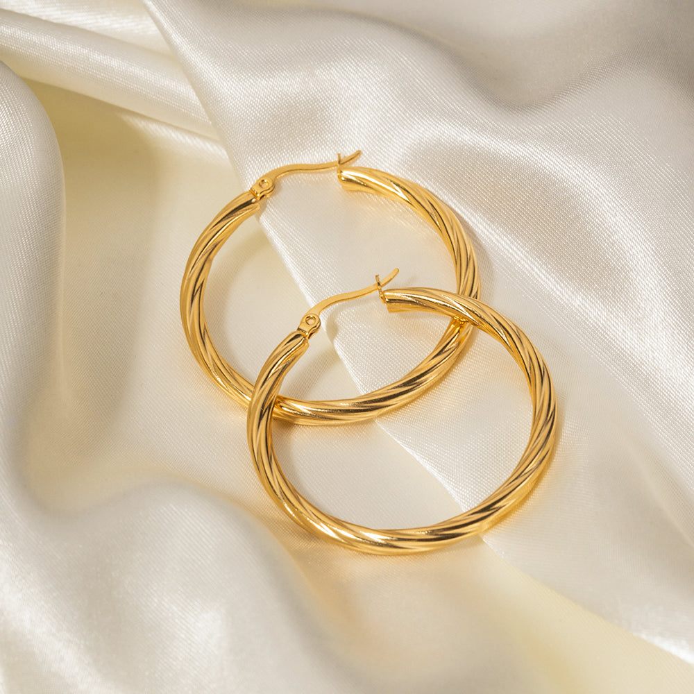 Laurel Twist Hoops
