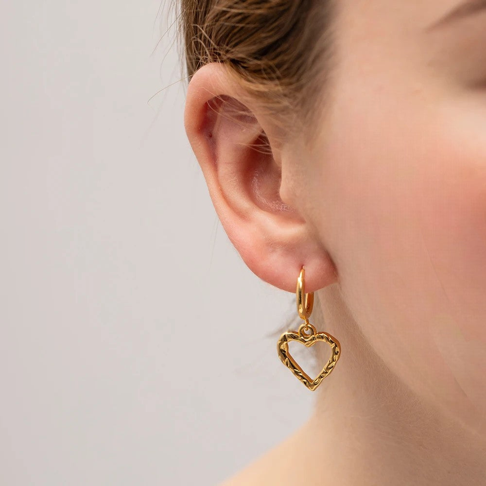 Paloma Heart Hoops