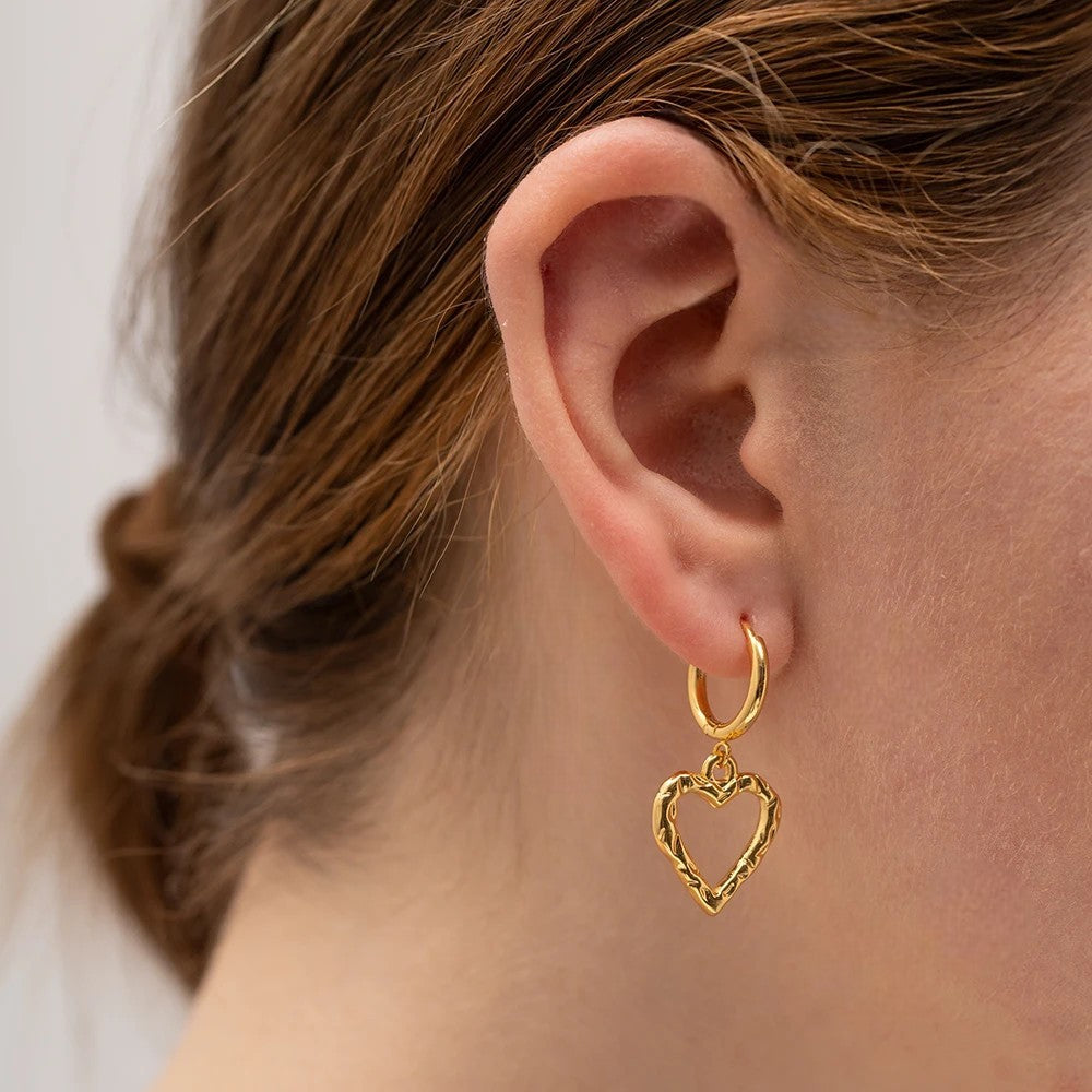 Paloma Heart Hoops