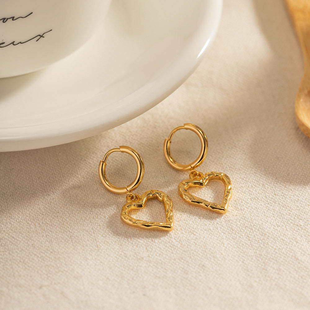 Paloma Heart Hoops