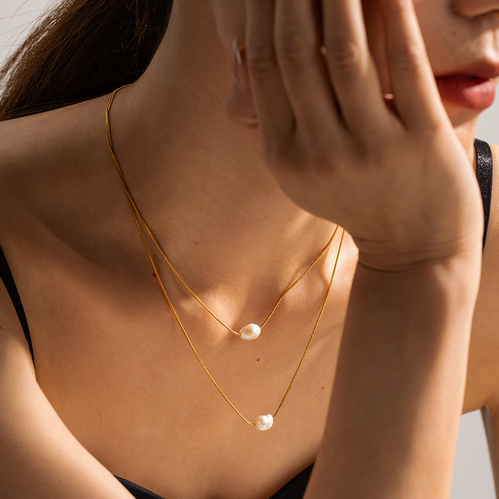 Thea Layered Pearls Necklace