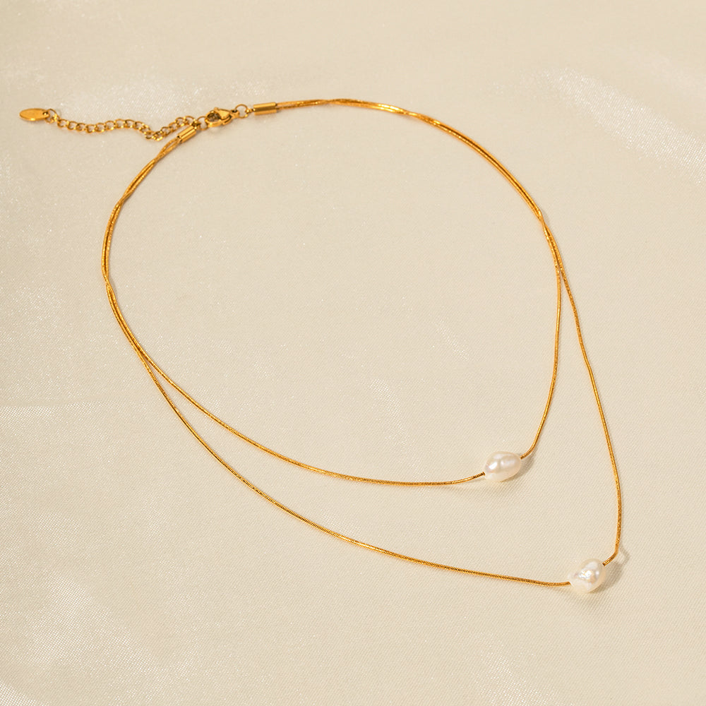 Thea Layered Pearls Necklace