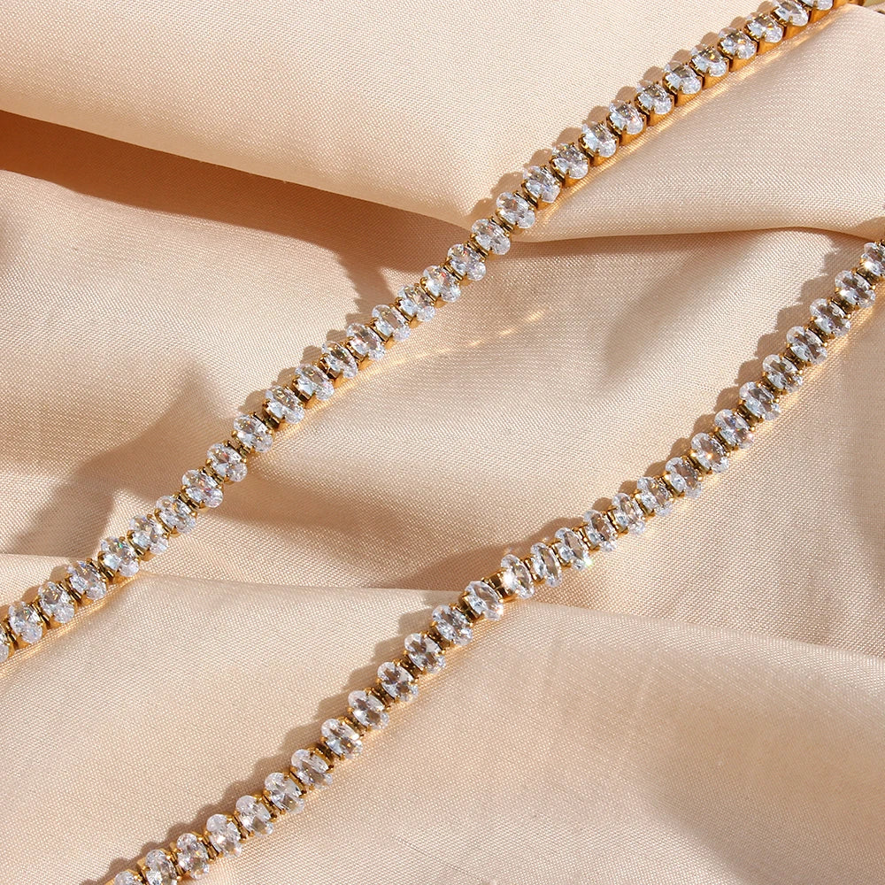 Madison Tennis Necklace (Marquise 4mm)